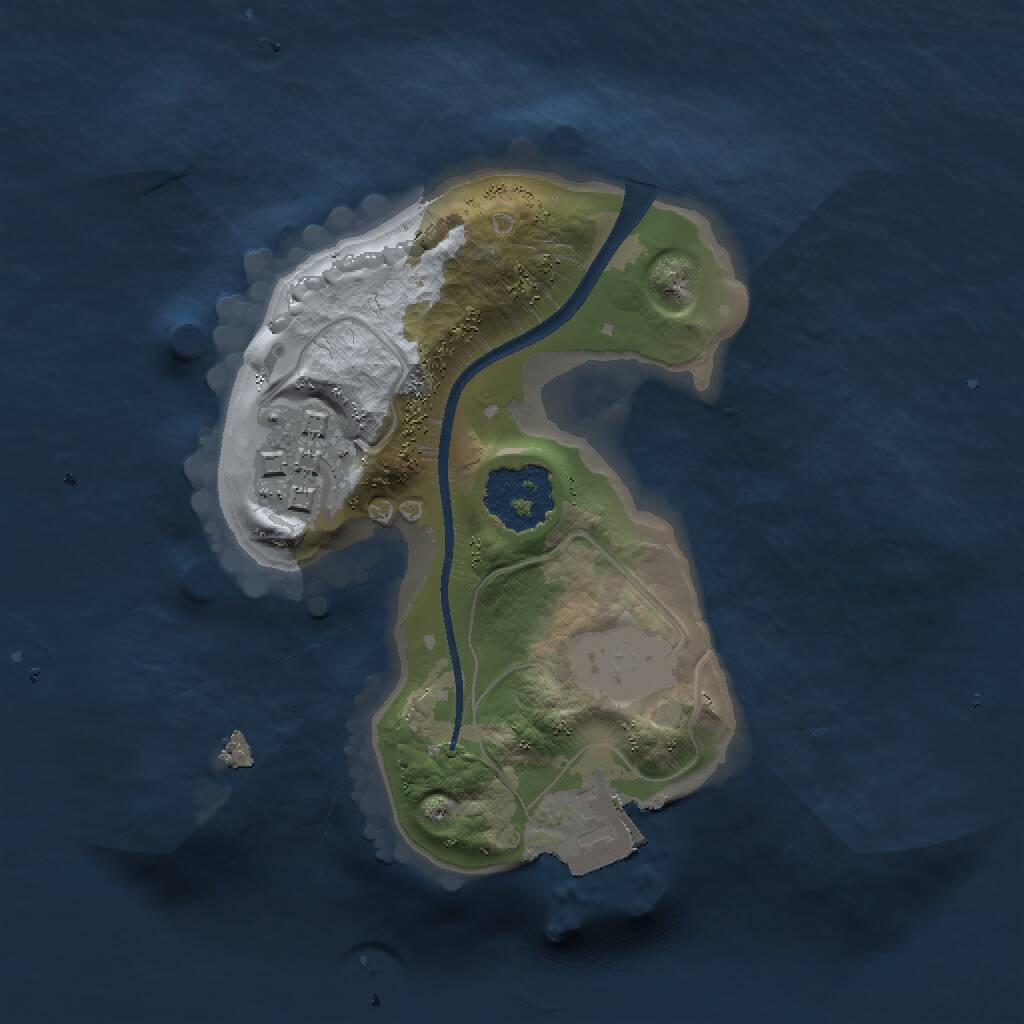 Rust Map: Procedural Map, Size: 1500, Seed: 518804934, 2 Monuments