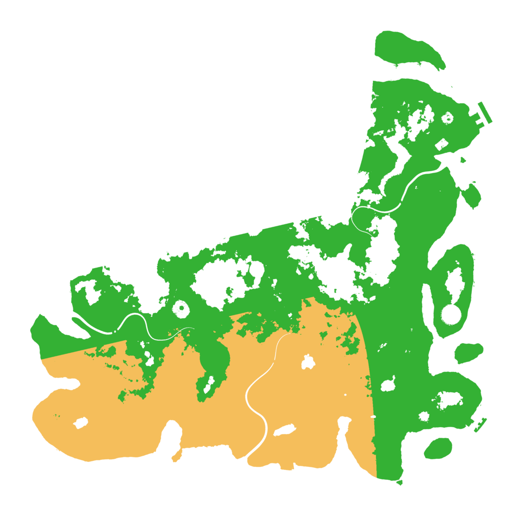 Biome Rust Map: Procedural Map, Size: 4500, Seed: 799232125