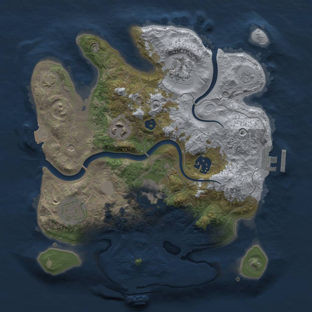 Rust Map: Procedural Map, Size: 2800, Seed: 250102, 11 Monuments