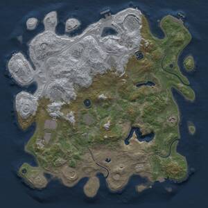 Thumbnail Rust Map: Procedural Map, Size: 4250, Seed: 2032029879, 16 Monuments