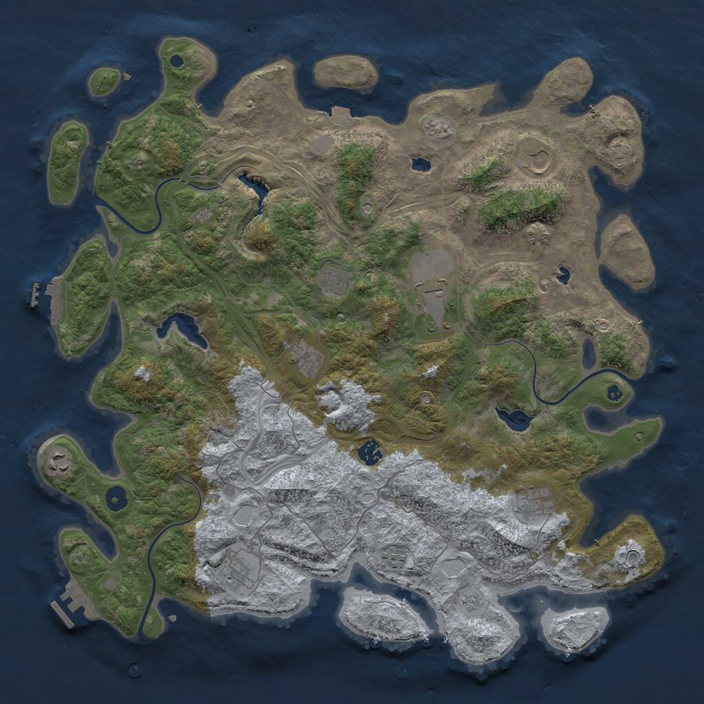 Rust Map: Procedural Map, Size: 4500, Seed: 89432993, 15 Monuments