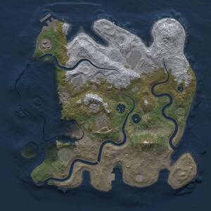 Thumbnail Rust Map: Procedural Map, Size: 3500, Seed: 1085822375, 13 Monuments