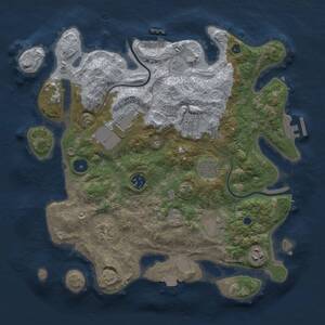 Thumbnail Rust Map: Procedural Map, Size: 3500, Seed: 634609192, 14 Monuments