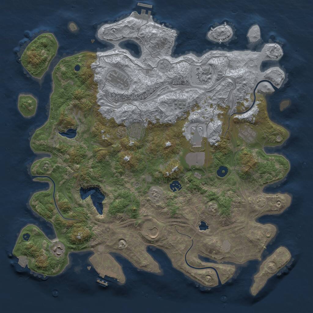 Rust Map: Procedural Map, Size: 4250, Seed: 315535, 15 Monuments