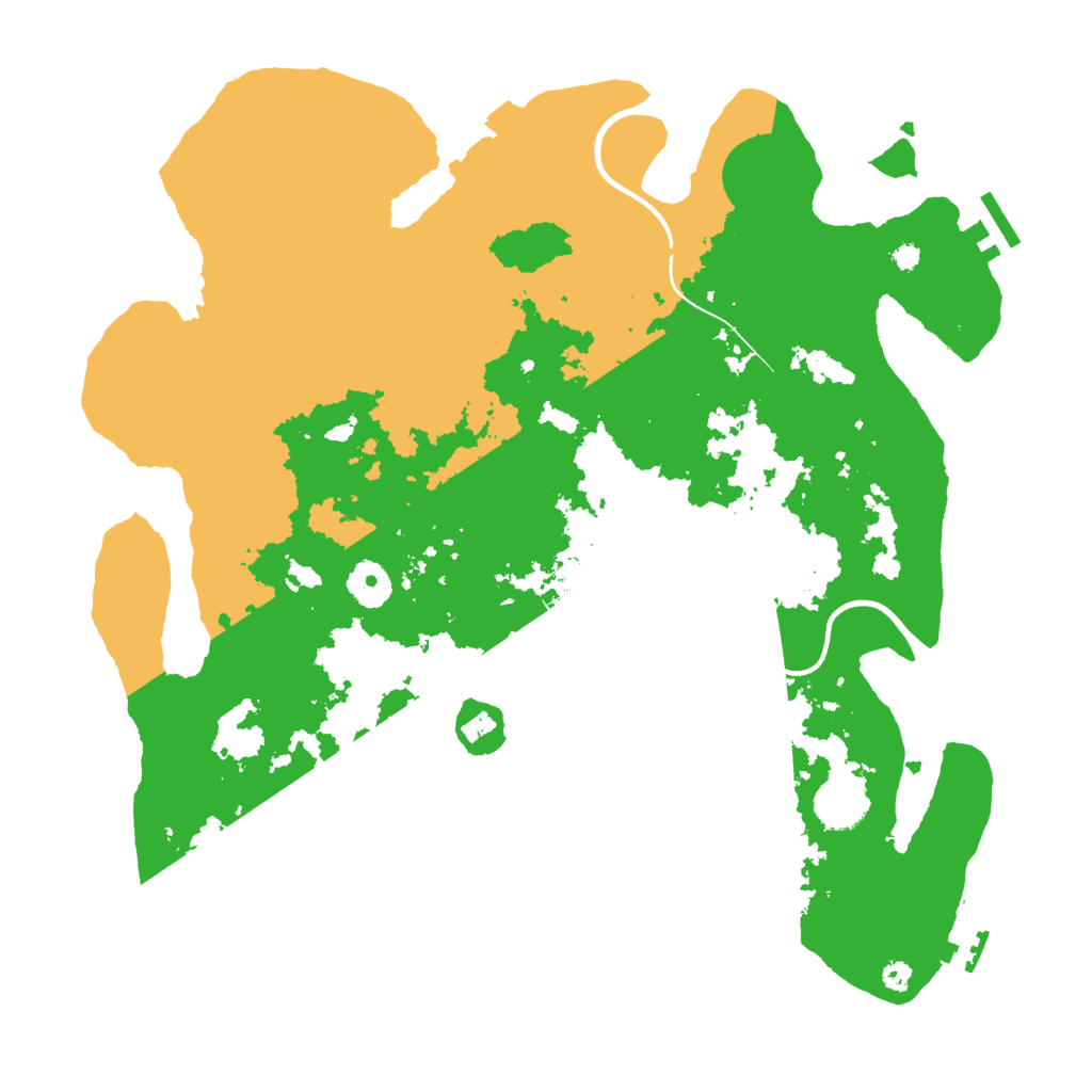 Biome Rust Map: Procedural Map, Size: 3700, Seed: 34541