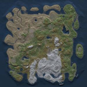 Thumbnail Rust Map: Procedural Map, Size: 4500, Seed: 571395, 15 Monuments
