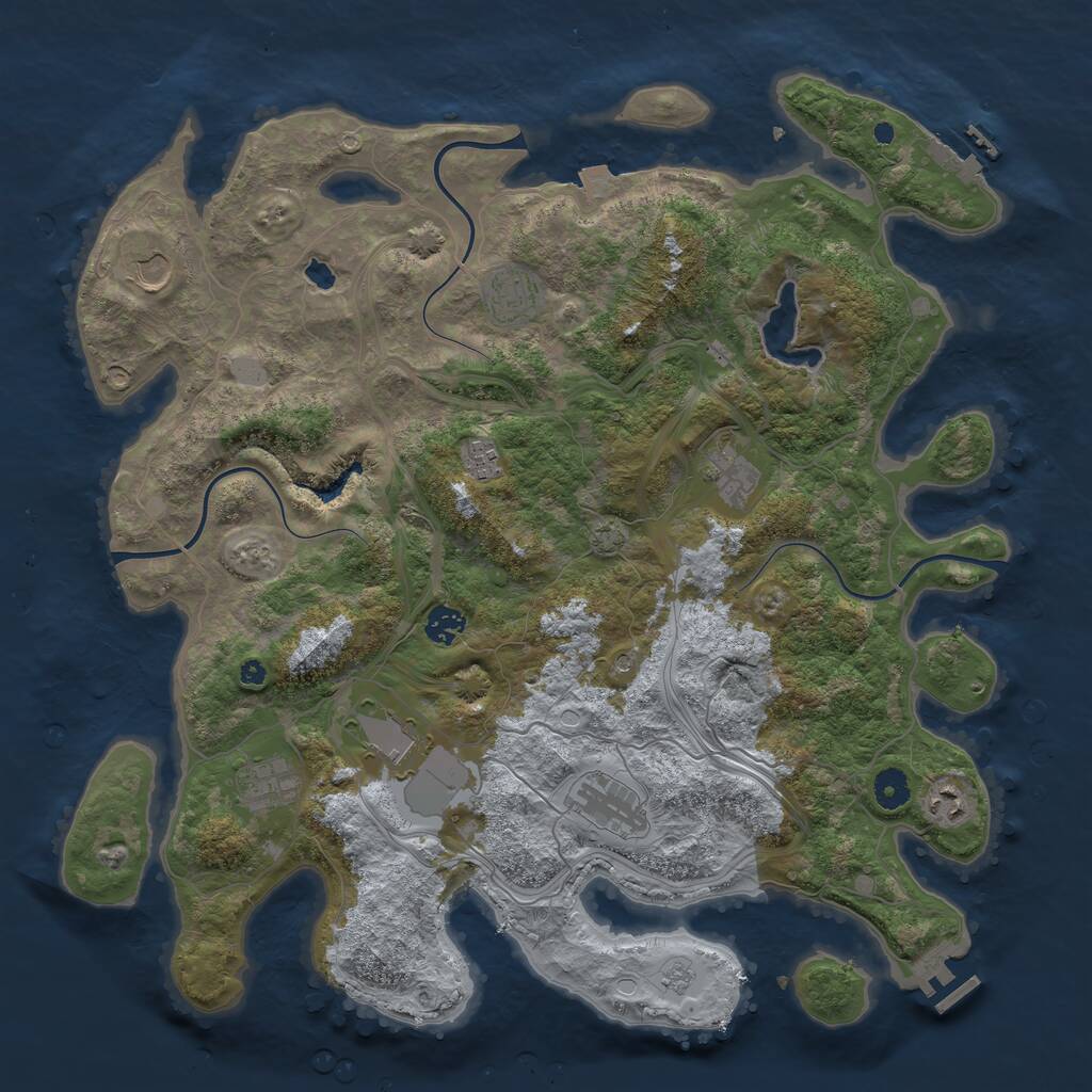 Rust Map: Procedural Map, Size: 4250, Seed: 107537539, 15 Monuments
