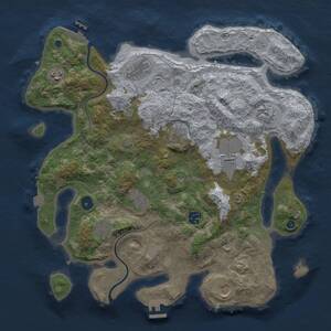 Thumbnail Rust Map: Procedural Map, Size: 3850, Seed: 287990233, 15 Monuments