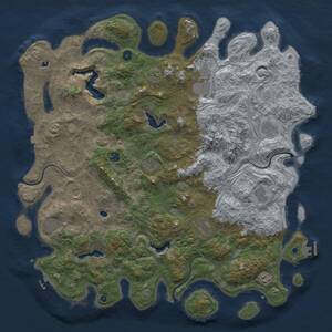 Thumbnail Rust Map: Procedural Map, Size: 5000, Seed: 1677099937, 17 Monuments