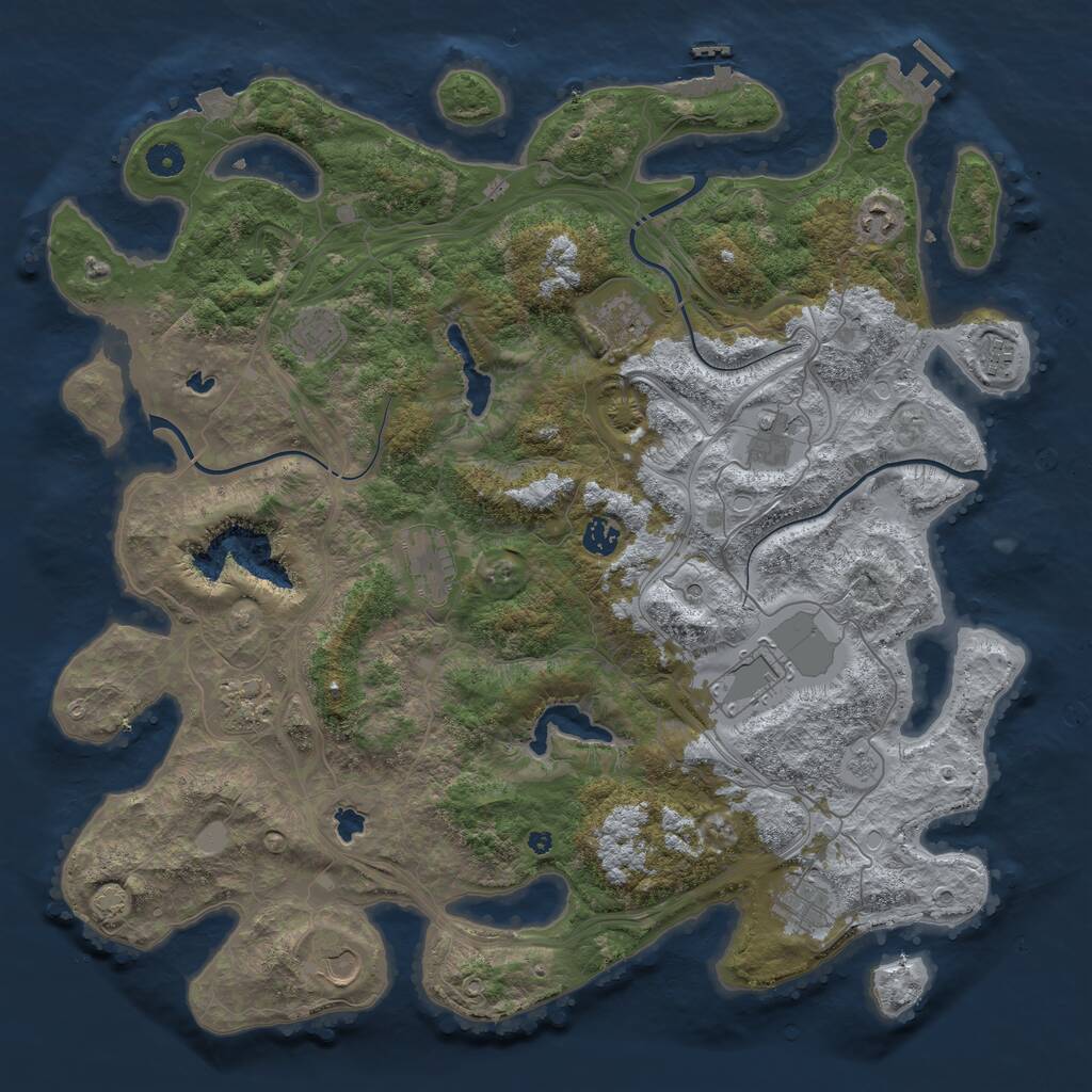 Rust Map: Procedural Map, Size: 4500, Seed: 1899996971, 17 Monuments