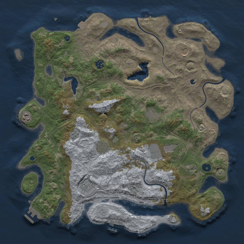 Rust Map: Procedural Map, Size: 4250, Seed: 1935038943, 15 Monuments
