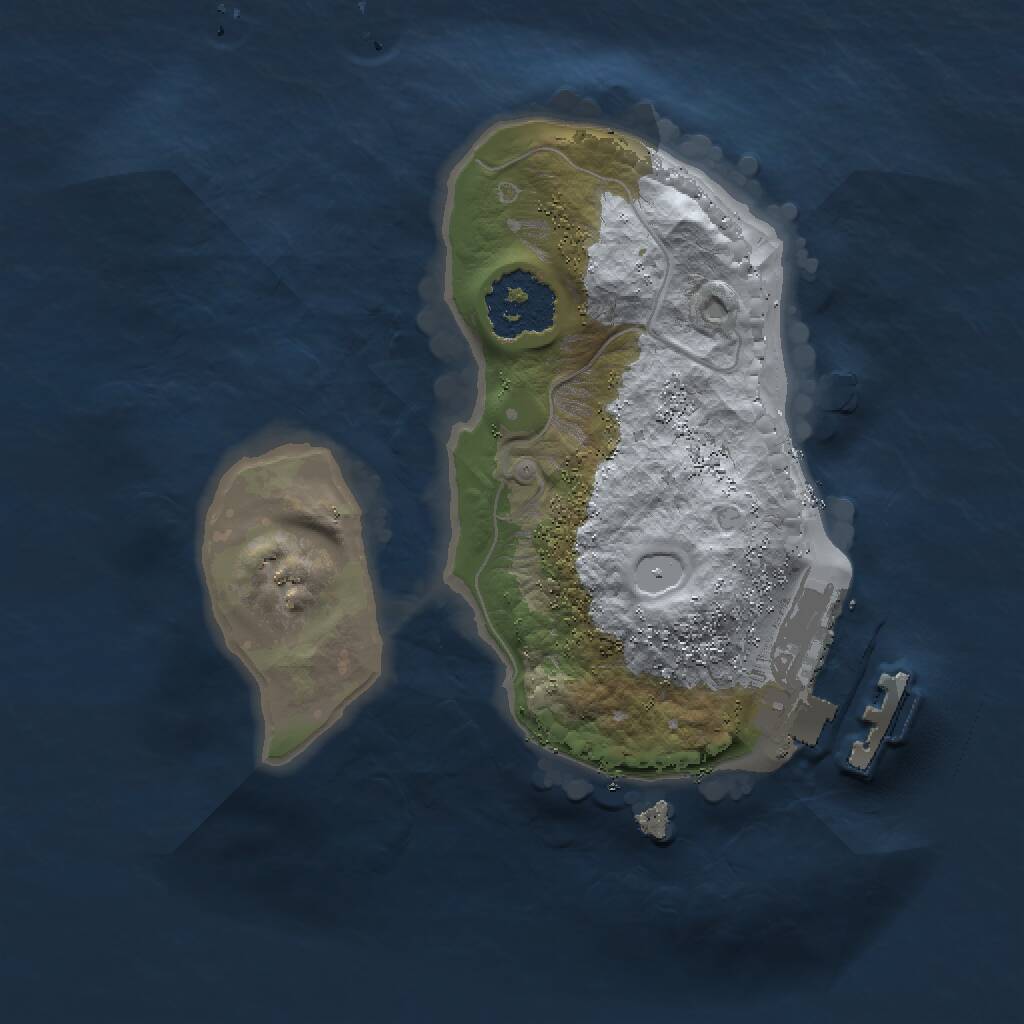 Rust Map: Procedural Map, Size: 1500, Seed: 202528732, 2 Monuments