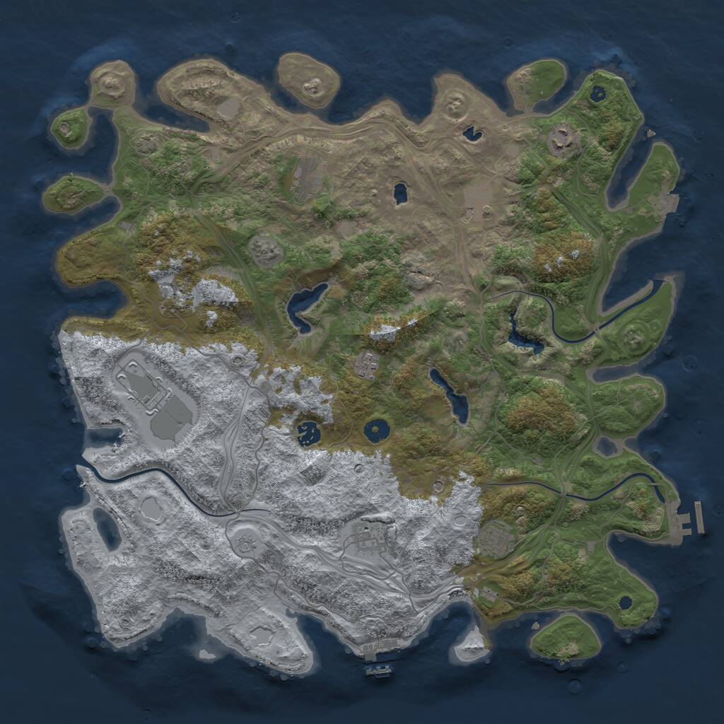 Rust Map: Procedural Map, Size: 4500, Seed: 186900998, 15 Monuments