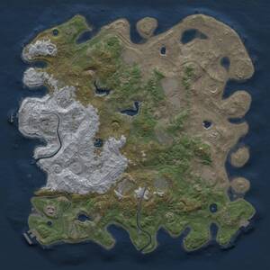 Thumbnail Rust Map: Procedural Map, Size: 4500, Seed: 44531994, 17 Monuments