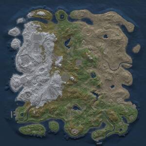 Thumbnail Rust Map: Procedural Map, Size: 4500, Seed: 94622842, 16 Monuments