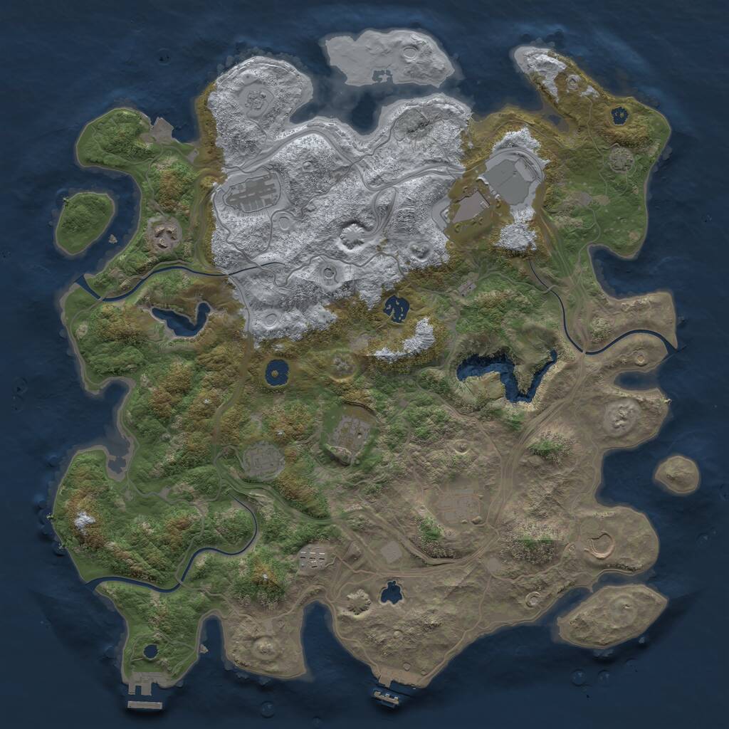 Rust Map: Procedural Map, Size: 4300, Seed: 3179, 15 Monuments