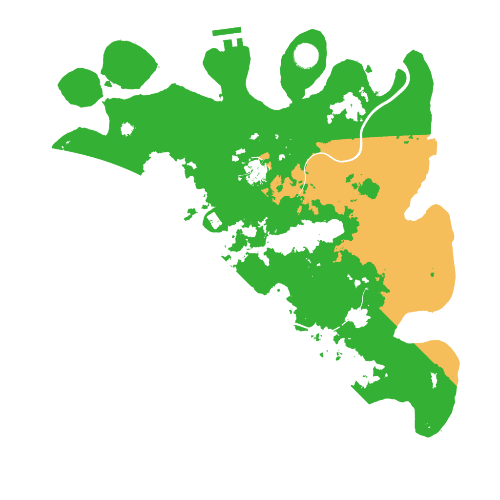 Biome Rust Map: Procedural Map, Size: 3500, Seed: 74737