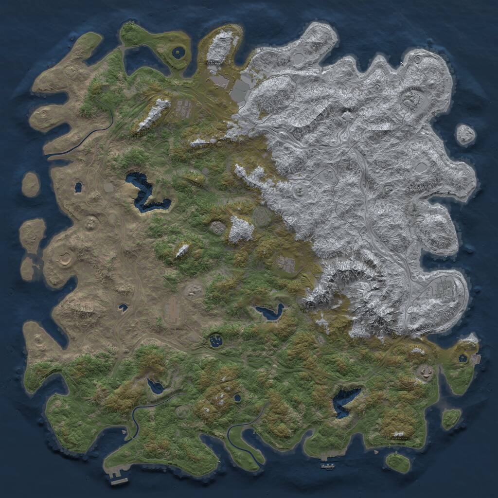 Rust Map: Procedural Map, Size: 6000, Seed: 10111983, 17 Monuments