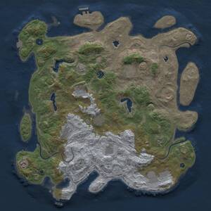 Thumbnail Rust Map: Procedural Map, Size: 4500, Seed: 77722113, 17 Monuments