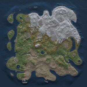 Thumbnail Rust Map: Procedural Map, Size: 3750, Seed: 1102987675, 16 Monuments