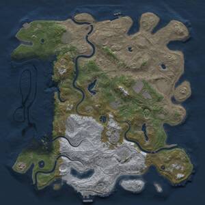 Thumbnail Rust Map: Procedural Map, Size: 4500, Seed: 339815847, 17 Monuments