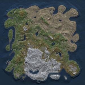 Thumbnail Rust Map: Procedural Map, Size: 4500, Seed: 339815847, 17 Monuments