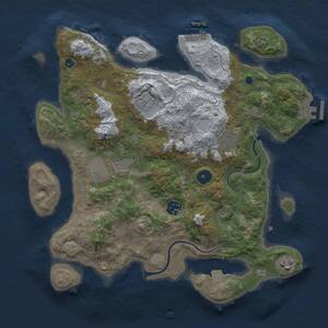 Thumbnail Rust Map: Procedural Map, Size: 3500, Seed: 73314867, 12 Monuments