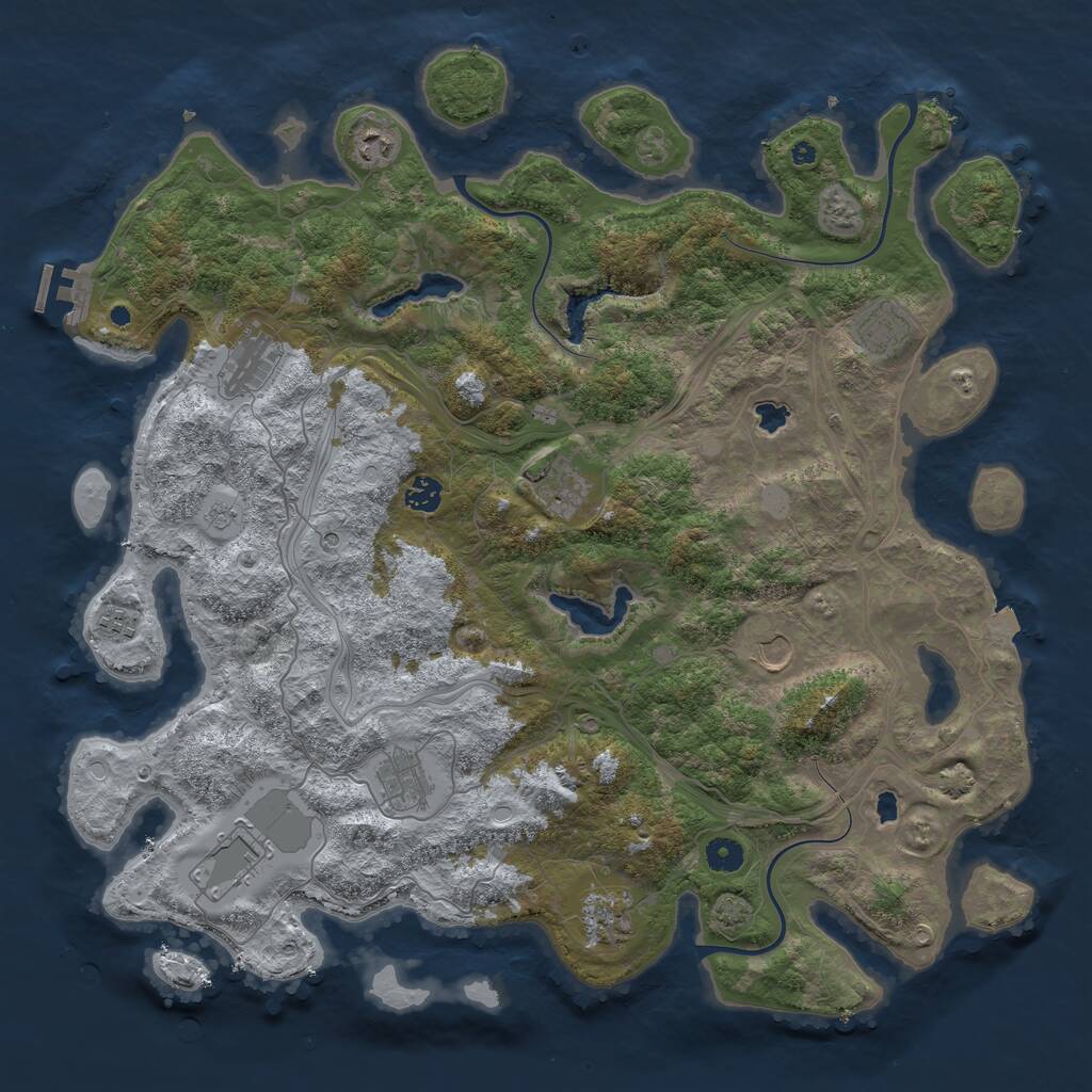 Rust Map: Procedural Map, Size: 4500, Seed: 699048982, 15 Monuments