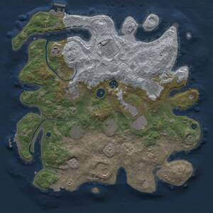 Thumbnail Rust Map: Procedural Map, Size: 3750, Seed: 1834454841, 17 Monuments