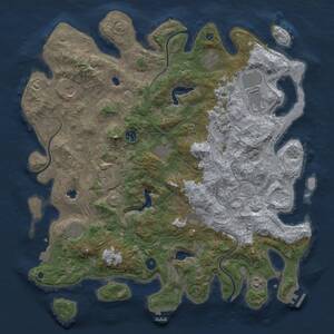 Thumbnail Rust Map: Procedural Map, Size: 4500, Seed: 1251647414, 17 Monuments