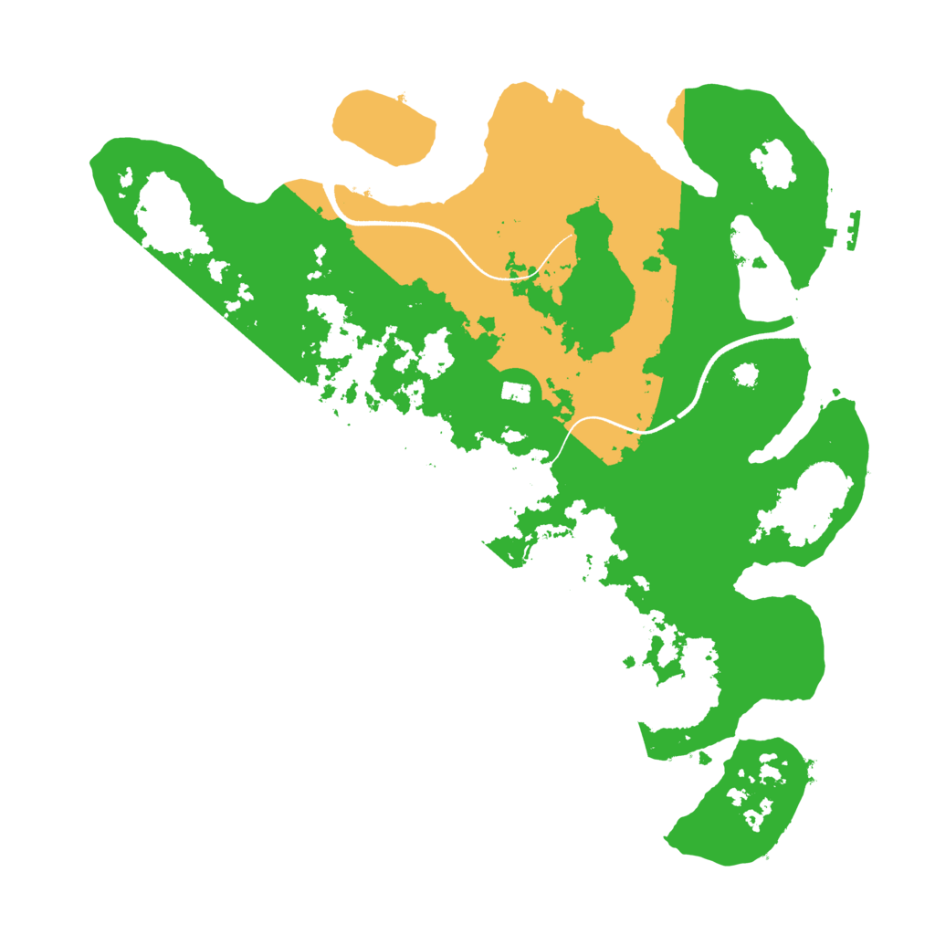 Biome Rust Map: Procedural Map, Size: 3500, Seed: 53729
