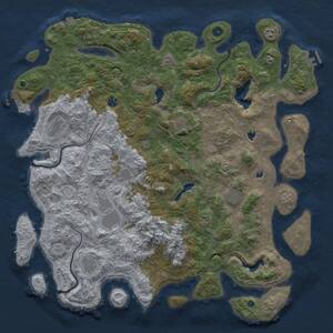 Thumbnail Rust Map: Procedural Map, Size: 5000, Seed: 268867631, 16 Monuments