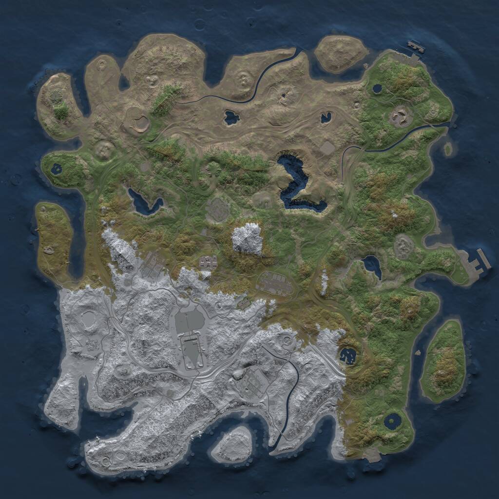 Rust Map: Procedural Map, Size: 4500, Seed: 1652045368, 15 Monuments