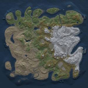 Thumbnail Rust Map: Procedural Map, Size: 4250, Seed: 6716681, 15 Monuments