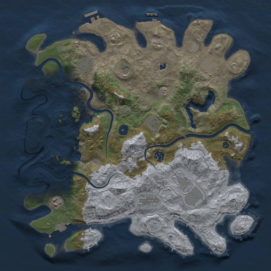 Rust Map: Procedural Map, Size: 4000, Seed: 94235467, 15 Monuments