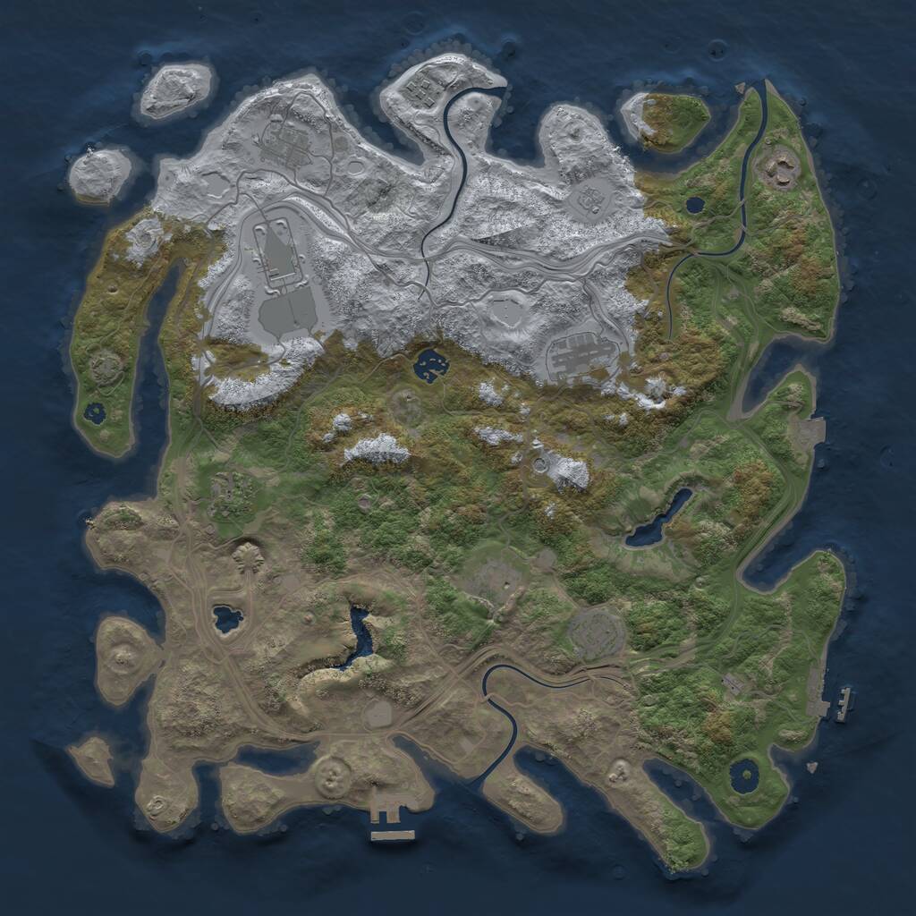 Rust Map: Procedural Map, Size: 4250, Seed: 797277118, 15 Monuments