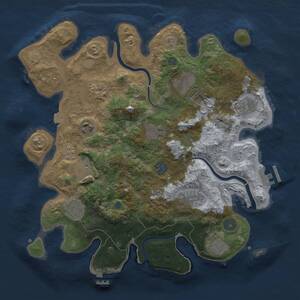 Thumbnail Rust Map: Procedural Map, Size: 3500, Seed: 712112704, 18 Monuments