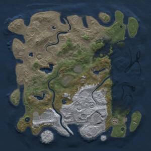 Thumbnail Rust Map: Procedural Map, Size: 4500, Seed: 863245, 15 Monuments