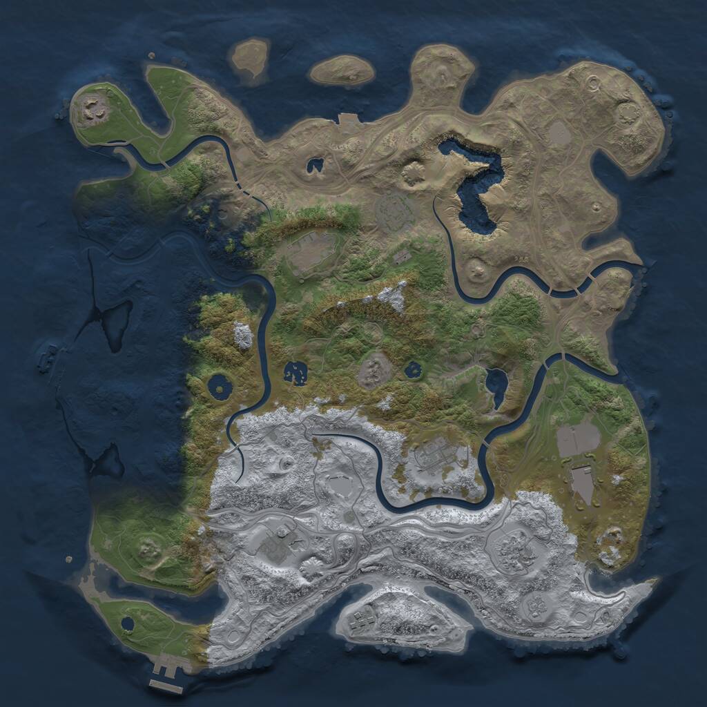 Rust Map: Procedural Map, Size: 4250, Seed: 1757145796, 15 Monuments