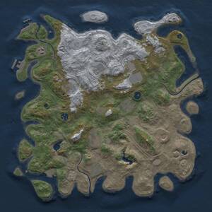 Thumbnail Rust Map: Procedural Map, Size: 4250, Seed: 2122626014, 17 Monuments