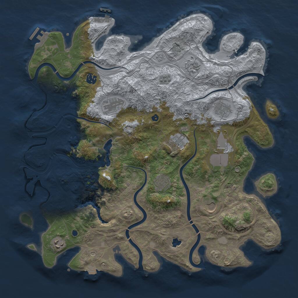 Rust Map: Procedural Map, Size: 4250, Seed: 1738183108, 16 Monuments