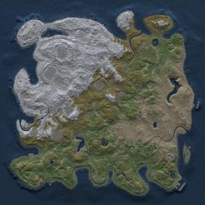 Thumbnail Rust Map: Procedural Map, Size: 4400, Seed: 1345189032, 16 Monuments