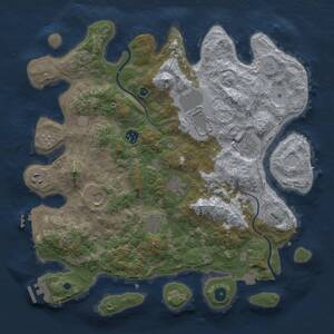 Thumbnail Rust Map: Procedural Map, Size: 3900, Seed: 12082210, 14 Monuments