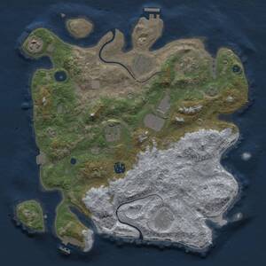 Thumbnail Rust Map: Procedural Map, Size: 3500, Seed: 1535725524, 14 Monuments