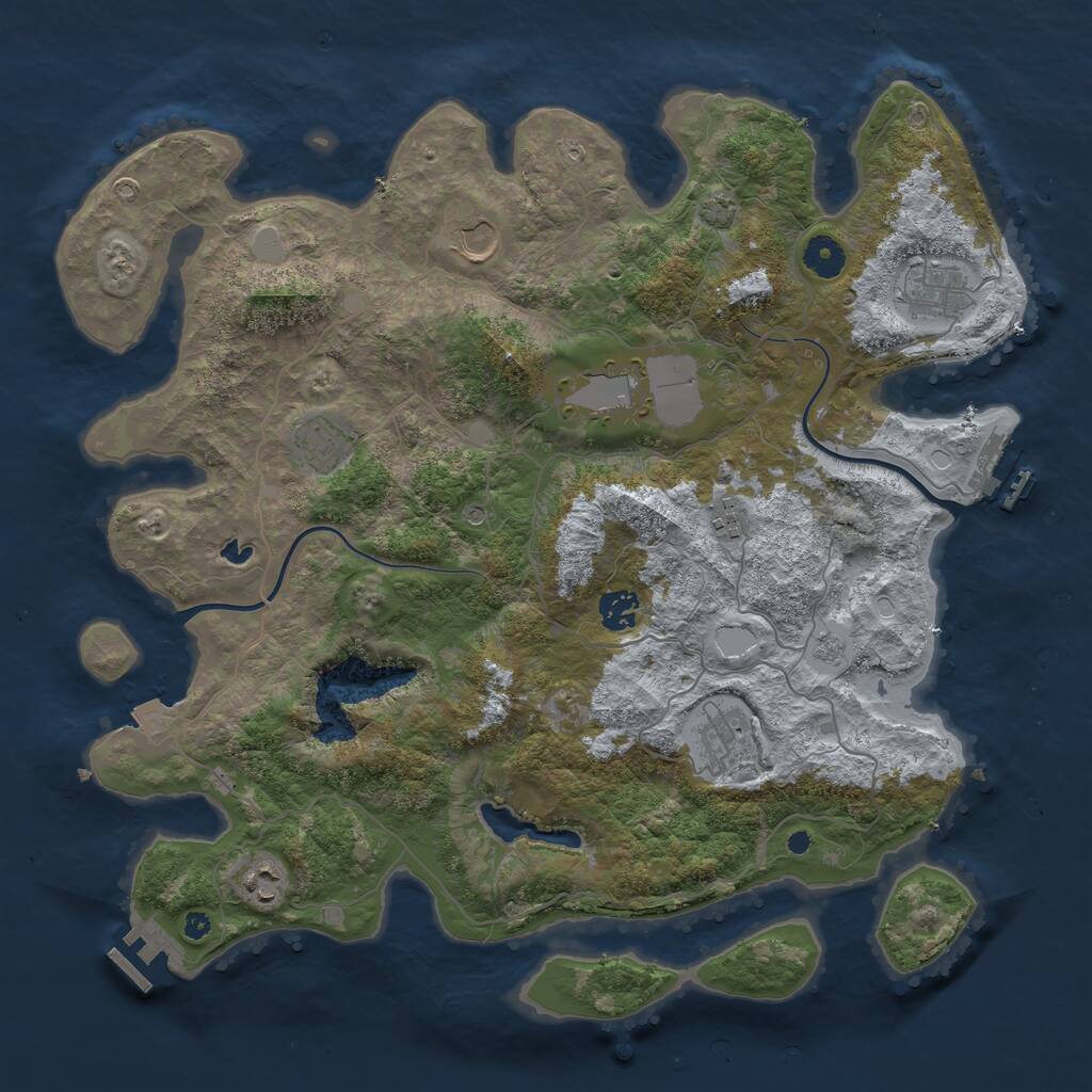 Rust Map: Procedural Map, Size: 4000, Seed: 1171270148, 14 Monuments