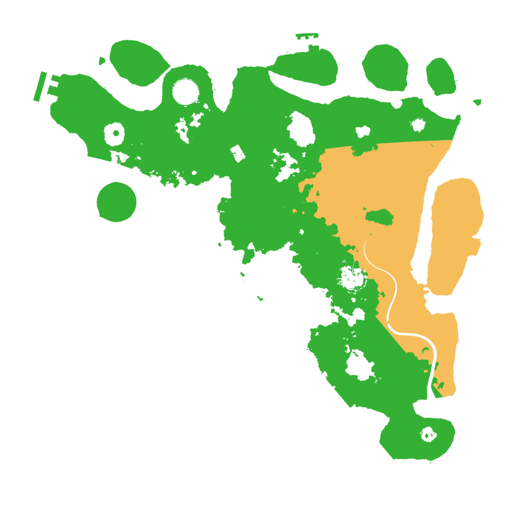 Biome Rust Map: Procedural Map, Size: 3500, Seed: 43483130