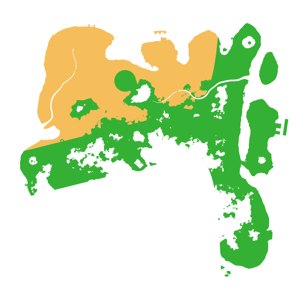 Biome Rust Map: Procedural Map, Size: 3700, Seed: 214391108