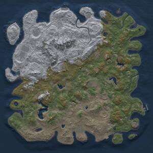 Thumbnail Rust Map: Procedural Map, Size: 5400, Seed: 7777, 17 Monuments