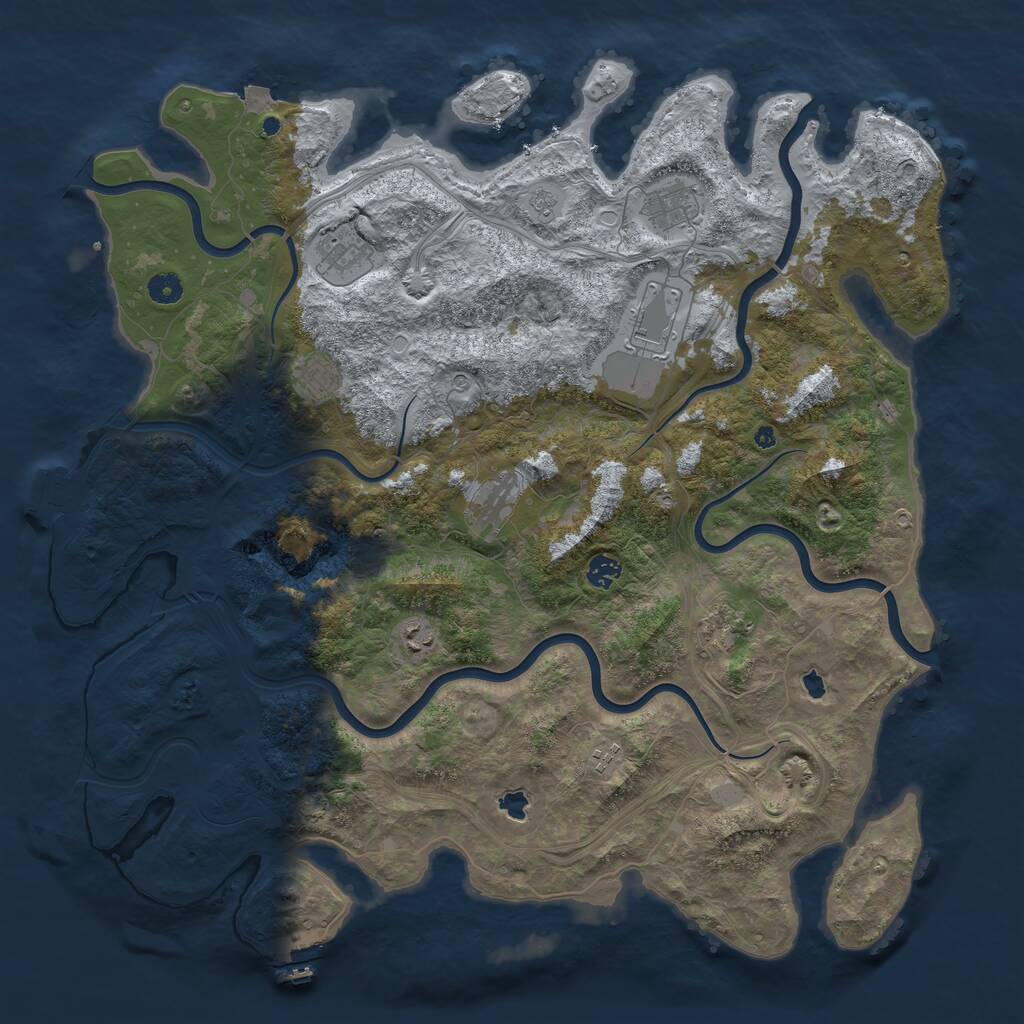 Rust Map: Procedural Map, Size: 4669, Seed: 10032024, 15 Monuments