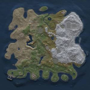 Thumbnail Rust Map: Procedural Map, Size: 4000, Seed: 21819040, 13 Monuments